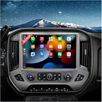 13.1" QLED Car Radio Stereo Upgrade for Chevy Silverado & GMC Sierra 2014-2018, 8-Core Head Unit 4GB+64GB with CarPlay/Android Auto, 2K Touch Screen and 1080P Backup Camera (4+64 Silver)