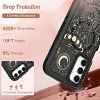 for Samsung Galaxy A15 5G Phone Case - Compatible with MagSafe Women Girls Cute Magnetic Protective Cover Girly Sun Moon Aesthetic Design Heavy Duty Shockproof for Samsung A15 5G Case 6.5"