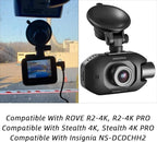 Windshield Suction Cup Mount Holder & Dashboard Adhesive Sticky Mounting Bracket Compatible with Rove R2-4K, R2-4K PRO, Stealth 4K, Stealth 4K PRO, Insignia NS-DCDCHH2 Dash Cam Series