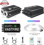 VASTFIRE Starlight Headliner Kit – 1300pcs Twinkle Meteor Fiber Optic Star Lights for Car, Bluetooth APP & Remote Control, RGBW Color Changing, DIY Interior Roof Ceiling Light, Sound Sync LED Kit