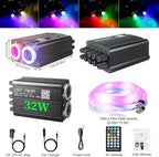Dual-Color Starlight Headliner Kit - 1300pcs 0.03in 13.5ft Fiber Optic Star Lights for Car with 32W RGBW, Shooting Meteor & Music Sync, APP/Remote Control for Car Roof/Bedroom Ceiling