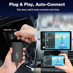 Wireless CarPlay Adapter, 2025 Smart AI Box Supports Netflix/YouTube and More, Dual-Band WiFi & Bluebooth 5.0, Android Auto Magic Box with USB Playback for Cars with Wired CarPlay
