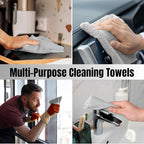 30 Pack Microfiber Cleaning Cloth Roll Tear Away Towels, 12" x 12", Reusable Cleaning Rags and Microfiber Shop Paperless Towels for Cars, Garage and Household Cleaning Supplies Organizer