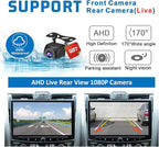 Double Din Car Stereo Wireless Apple CarPlay Android Auto,10 in Android Car Radio Head Unit with QLED Touchscreen, Bluetooth,WiFi, GPS Navigation, FM/USB/SWC/AUX/Subwoofer