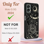 for Moto G 5G 2024 Case - Compatible with MagSafe Women Girls Cute Magnetic Protective Phone Cover Girly Aesthetic Sun Moon Heavy Duty Shockproof Design for Motorola Moto G 5G 2024 Cases
