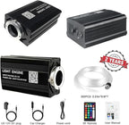 Starlight Headliner Kit 300pcs – Smart Control | 16W RGBW Fiber Engine, Twinkle, App Control, Music Sync, Easy Install for Car & Home