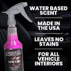LANE’S Premium Car Air Freshener "New Car" - 32oz Water-Based, Long-Lasting Auto Scent Spray - Food, Pet, Odor Smell Deodorizer for Cars, Trucks, SUVs' Interior Leather, Carpet, Upholstery