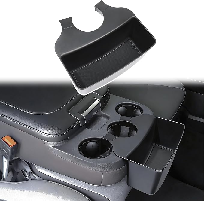 RAVOTOM Center Console Hanging Organizer Box Compatible with 2013-2024 Dodge Ram 1500 & 2013-2026 Ram 2500/3500 Interior Accessories Cup Holder Expander Storage Box (Jump Seat Only)