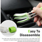 3 PCS Mini Duster for Car Air Vent, 3 Arms Small Duster Vent Cleaner, Blinds Cleaner Dusting Tool, Universal Cleaning Tools for Blinds, Keyboards, Fans (Green)