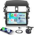 8-Core 4G+64G Qual-comm Snapdragon chip Car Radio for Toyota Corolla 2009-2013, Rimoody Car Stereo Carplay Android Auto 3D car Model Display GPS WiFi 9 Inch IPS Touchscreen Mirror Link Camera