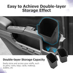 LUWU 2025 2026 4Runner Accessories Compatible with 2025 2026 Toyota 4Runner Center Console Cup Holder, Rear Seat Door Side Silicone Cup Holder Black 4 Runner 2026 Accessory 2-Pack