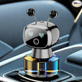 Robot Intelligent Aromatherapy Machine, Smart Cute Robot Car Air Freshener - Fine Spray/Fillable/Four-Gear Adjustment/Vibration Sensing/On-Off/Large Capacity Long-Lasting Fragrance/Gray-V2(Osmanthus)
