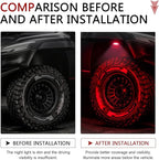 4 PCS LED Rock Lights, Super Bright Neon Underglow Lights, Waterproof Ambient Underglow Light Kit, Universal Undercar Neon Light Kit for Pickup Off Road RZR SUV ATV UTV Car (Red)
