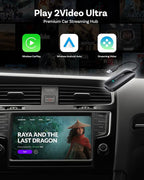 OTTOCAST Play2Video Ultra – Wireless CarPlay & Android Auto Adapter with YouTube, Netflix, Spotify, IPTV | 5GHz WiFi, Auto Connect, No Delay