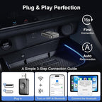 Wireless Carplay Adapter for iPhone & Android, Mini 2-in-1 CarPlay Dongle, Plug & Play, No Delay, Convert Wired to Wireless Bluetooth Apple Carplay, with USB&USB-C, for Apple iOS 10+ and 2016+ Cars