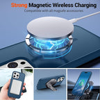 SUPFINE Magnetic for iPhone 15 Pro Case with Screen Protector (Compatible with MagSafe) (Military Grade Drop Protection) Translucent Matte Shockproof with Anti-Fingerprint Phone Case,Deep Blue