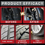 2Pcs Tire Coating Paste,Tire Polishing Paste,Car Tire Shine with Sponge,Long-Lasting Tire Dressing,Ceramic Tire Coating,Bring Back the Original Deep Black Shine to Rubber and Plastic