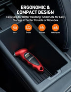 AstroAI Digital Tire Pressure Gauge 0-150PSI Calibrated to ANSI B40.7 +/-1PSI, Accurate in 0.1 Increments, Tire Repair Tools 4 Pressure Measurements for Car Truck with Backlight LCD, Red
