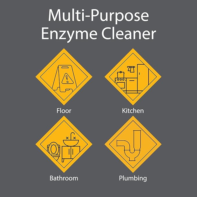 Zeiff Pro-Grade Multi-Purpose Probiotic Enzyme Cleaner - Pet Stain and Odor Remover, Drain Cleaner - Powerful Cleaning & Odor Eliminating Formula For Professional & Home Surfaces - 32 Ounce