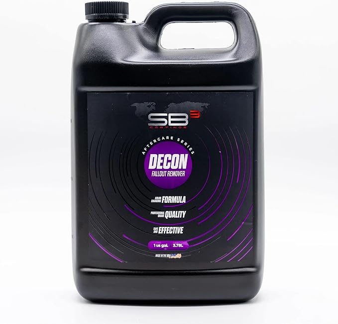 SB3 Decon Professional Fallout Remover - Acid-Free, pH-Balanced Rust Inhibitor with Color-Changing Technology - Rust Remover Spray, Safe for Metal and All Surfaces (128 Fl Oz)