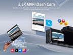 Dash Cam 2.5K WiFi, Dash Camera for Cars with 32GB Card, Mini Dashcam Car Camera, WDR Night Vision,Voice Control, 24H Parking Mode, Support 128GB Max, Front Camera Only