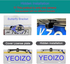 YEOIZO Wireless License Plate Backup Camera for Car/SUV - No Drilling WiFi HD 160° View, Waterproof Reverse/Rear View Camera with Real-Time Signal, Compatible iPhone/Android/iPad (Parking/Hitch Aid)