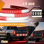 Nilight 49 Inch Emergency Strobe Light Strips with Controller, 288LED Flashing Warning Hazard Safety Rear Window Tailgate Lights for Truck Trailer Construction Plow Pickup Tow SUV Vehicles, Red White