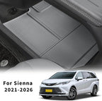 Center Console Organizer Lower Tray for Toyota Sienna 2021-2026 Accessories Upgraded Console Bottom Organizer Silicone(Gray)