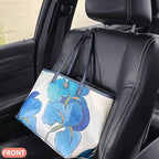 Car Purse Hook, Back Seat Headrest Genuine Leather Hangers Durable Vehicle Organizer Accessory for Hanging Grocery Bags, 4 Pack, Beige