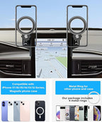Car Phone Holder for Ford Explorer 2020 2021 2022 2023 2024 Accessories Apply to 10.1 Inch Touch Screen Fixed Clip MagSafe Passenger Cell Phone Mount Handsfree 360° Rotation