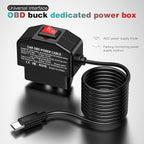 Dash Cam OBD Hardwire Kit, USB Type C Power Cable for Dash Camera 24 Hours Surveillance/Acc Mode for Dashcam Power Adapter with Low Voltage Protection 12-24V to 5V/3A