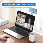 Magnetic Phone Holder for Laptop, MagSafe Laptop Phone Mount for iPhone 17/16/15/14/13/12 & All Phones, 180°Adjustable, Magnetic Phone Holder for Tesla Monitor (Silver)