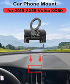 Magnetic Car Phone Mount for 2018 2019 2020 2021 2022 2023 2024 2025 Volvo XC60 Accessories, for MagSafe Strong Magnets Cell Phone Holder, with Portable Phone Gripper 360° Rotation