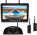ZEROXCLUB 10.1" RV Backup Camera Wireless System Plug and Play, Pre-Wired for Furrion RV Trailer Camper Motorhome, HD 1080P Split-Screen DVR Monitor with 1 Rear View & 2 Side View Cameras, BY503