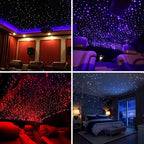 Small Size 16W RGBW APP Music Activated Fiber Optic Lights, 500pcs*0.03in(9.8ft/3m) Optical Fiber Star Ceiling Light Kit for Car Headliner Star/Home