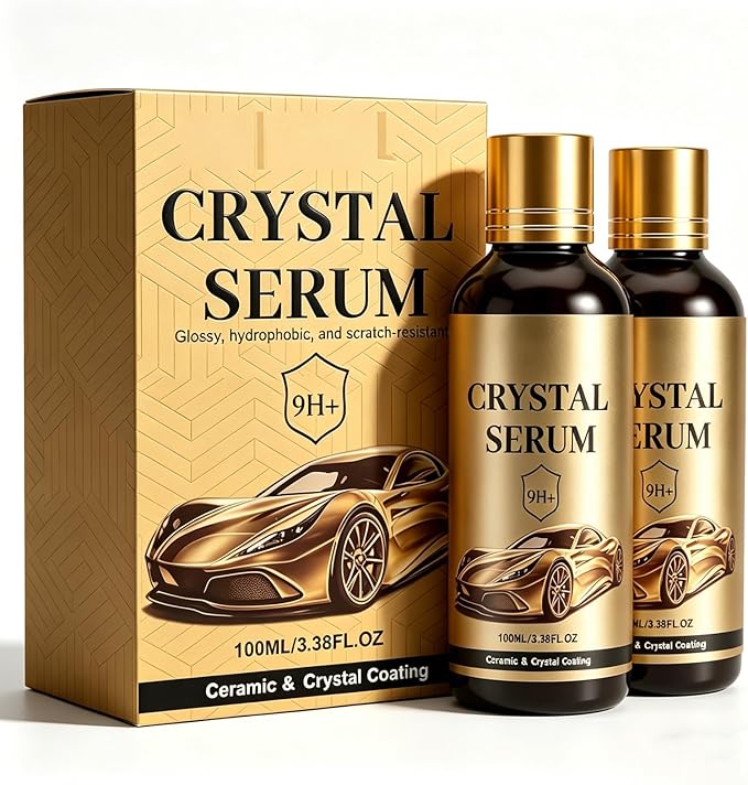 Serum – Advanced Graphene Ceramic Coating for Cars, 9H Graphene Coating for Auto Car Detailing, Gloss Hydrophobicty Anti Scratch - 3.38 Fl Oz (2Pcs)