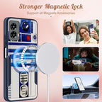 for Moto G 5G 2024 Case - Compatible with MagSafe Women Girls Boys Cute Magnetic Protective Phone Cover Cool Blue Unique Heavy Duty Shockproof Design for Motorola Moto G 5G 2024 Cases