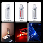 4 PCS USB Night Light, Touch Dimmable Mini USB LED Car Interior Ambient Lights, Portable Plug-in Glass Bottle Night Lamp for Car, Tent, Desk, Bedside (2RGB&1Red&1Blue)
