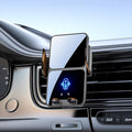 Wireless Car Charger,15W Fast Charging Auto-Clamping Car Charger Phone Mount Air Vent Cell Phone Holder,Fit for iPhone Android and All Smartphones