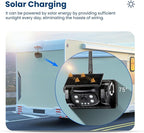 WiFi Magnetic Solar Wireless Backup Camera for Trucks/RV/Trailer, 1080P Rechargeable Rear View Camera Hikity, IP68 Waterproof Reverse Cam, Nigh Version/Type-C Charge/Easy Install, Support iOS&Android