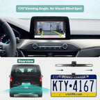 2in1 AHD 1080P Trajectory License Plate Backup Camera for Car, Truck, SUV, Minivan, Camper, RV, Pickup, GreenYi Rear View License Plate Frame Camera