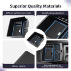 LUWU Ranger Center Console Organizer for 2019 2020 2021 2022 2023 Ford Ranger XL/XLT/Lariat/Raptor Accessories Armrest Console Storage Box Glove Organizer Tray ABS Material Blue