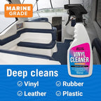 Boat Vinyl Cleaner Upholstery and Seat Cleaner Protectant for Marine Vinyl Windows and Pontoon Interiors Effective Boat Cleaning Supplies and Conditioner Products