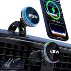 Qi2.2 Certified LOOSAU for 25W MagSafe Car Mount Charger with Cooling Fan &45W Adapter iPhone 17 Pro MaxCar Magnetic Phone Holder Charger Fast Charging for iPhone 16/15/14/13/12 Plus Air/Pixel 10 Pro