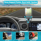 Upgraded Car Phone Holder for Toyota Tacoma 2016 2017 2018 2019 2020 2021 2022 2023, 3rd Gen Tacoma Dashboard Clip Cell Phone Cradles Adjustable Phone Stand Phone Mount Fit for Most Smartphone