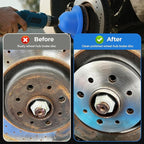 Professional Wheel Hub Grinder Resurfacing Cleaning Kit, Wheel Hub Grinder Ball Head Car Cup Brush Cleaning Set, 1500rpm, 90mm ID 150mm OD for RV Truck Tire Change, Hub & Rim Removal Tool