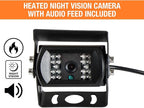 Buyers Products 8883050 Rearview Backup Camera W/DVR & Night Vision, 7" 4 View Color Monitor, Remote Control & 128GB SD Card, Backup Camera for Trucks, RVs, Trailers, Vans, Reverse Camera for Trucks