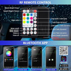 Starlight Headliner Kit,Twinkle + Music Sync Dual Color Fiber Optic Star Ceiling Lights with APP Remote Control, RGBW Star Lights for Car/Home Ceiling Decor, 1200pcs 13.1ft