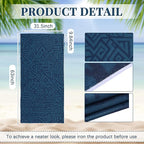 Hahafelt 2 Pack Car Seat Towel Covers Athletic Running Towel Performance Microfiber Post Workout Sweat Washable Cover Non Slip for Seat Outdoor Sport (Blue Aztec)
