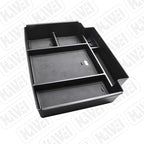 HGWEI Power Sliding Center Console Organizer Compatible with 2021-2026 GMC Yukon Chevy Tahoe Suburban Interior Accessories, Armrest Storage Box Insert Tray (Not for Console with Charging Socket) Black